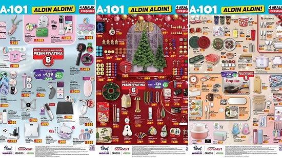 A101'e Yılbaşı Ürünleri Geliyor! 4 Aralık 2025 A101 Aldın Aldın Kataloğu