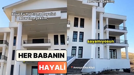 Amasya'da Köye Ev Yapma Hayalini Abartan Bir Vatandaş Köyüne Saray Yaptırdı