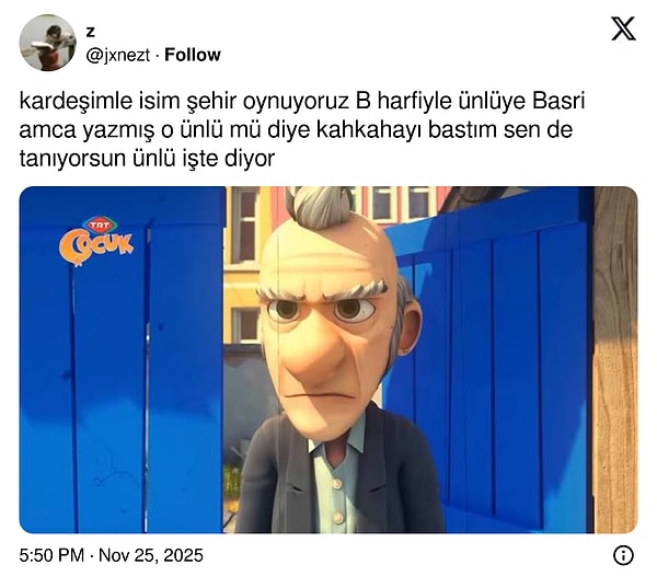 1. Ben de tanıyorum bence ünlü