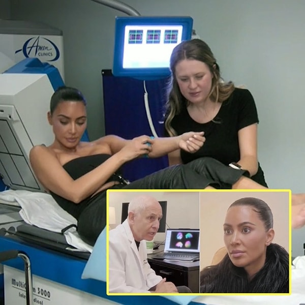 When the results came in, Dr. Amen drew attention to the hole-like areas present in his brain.