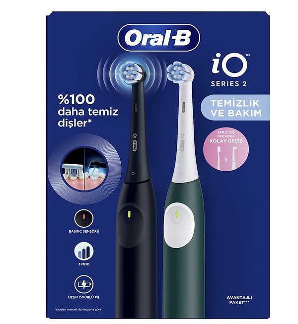 Oral‑B iO 2 Şarjlı Diş Fırçası Seti, günlük ağız hijyenini yükseltmek isteyenler için harika bir seçim.