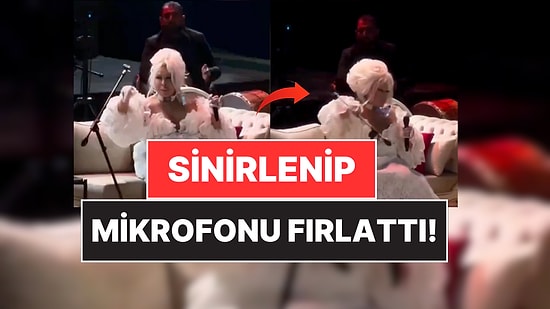 Bülent Ersoy Kayseri Konserinde Bir Anda Celallendi, Mikrofon Standını Yere Fırlattı!