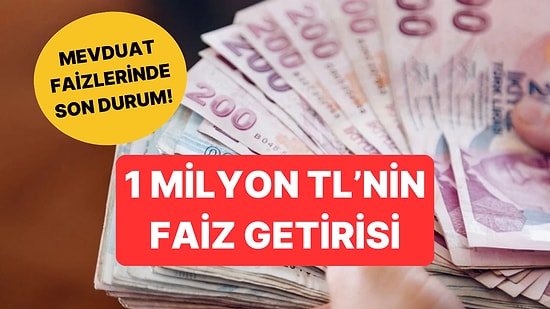 Mevduat Faizlerinde Son Durum: 1 Milyon TL'nin Aylık Getirisi Ne Kadar?