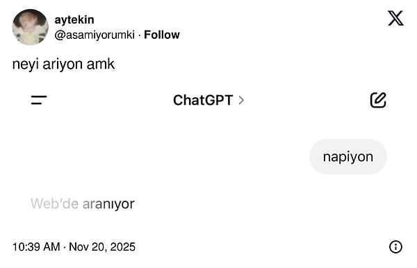 Yapay zeka da kafayı yedi.