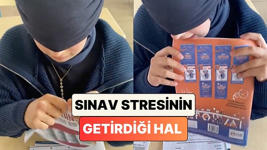 Sınav Stresinin Getirdiği Hal: Bir Öğrenci Deneme Kitapçıklarını Gözü Kapalı Tanımaya Çalıştı