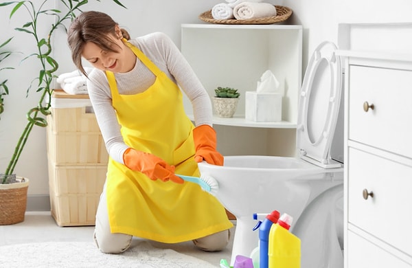 4. Klozet ve banyo temizliği.