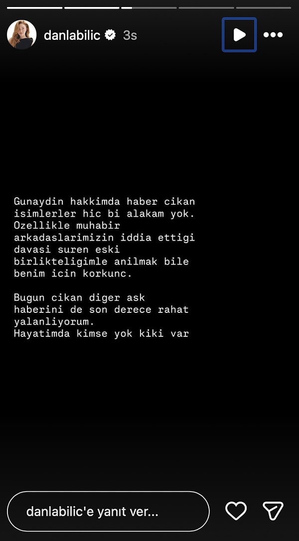 Son olarak Emirhan Topçu ile yeniden aşk iddialarına karışan Danla Bilic sosyal medyadan verdiği yanıtla gündeme geldi.