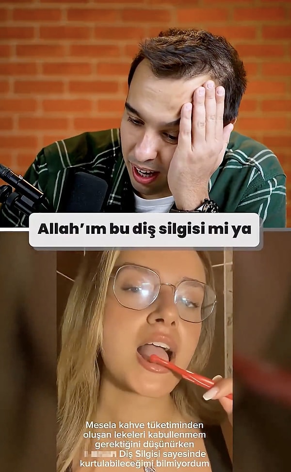 Diş hekimi Deniz Ertüz, söz konusu “diş silgisi”nin diş yüzeyini adeta zımparalar gibi aşındırdığını açıkladı.