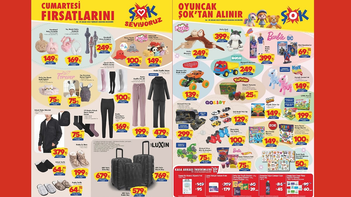 ŞOK&apos;a Valiz Seti Geliyor! 6 Aralık 2025 ŞOK Aktüel Ürünler Kataloğu