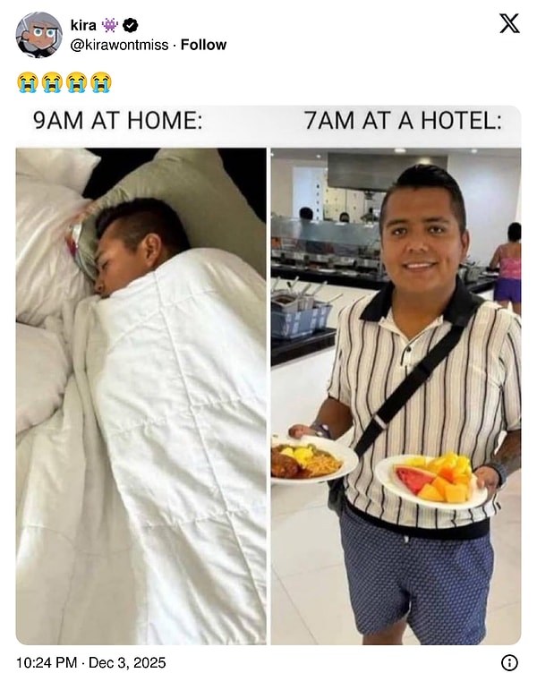 9'da evde / 7'de otelde