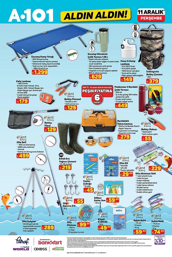 Escamo Kamp Yatağı 1.299 TL