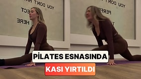 Bir Eğitmeninin Pilates Yaptığı Sırada Kasının Yırtıldığı Anlar Kameraya Anbean Yansıdı
