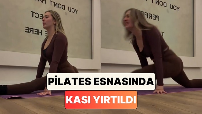Bir Eğitmeninin Pilates Yaptığı Sırada Kasının Yırtıldığı Anlar Kameraya Anbean Yansıdı