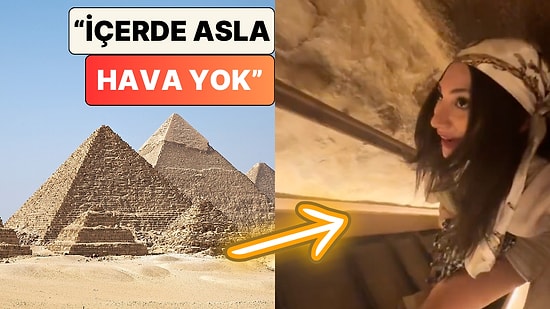 Mısır'ı Gezen Bir Çift Piramitlerin İçini Gösterdi: "İçerde Hava Yok"