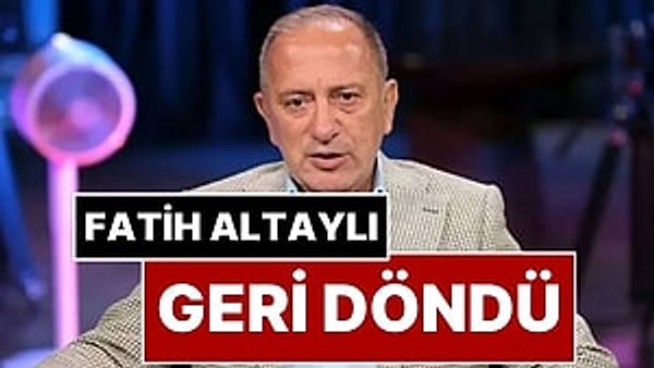 Fatih Altaylı Geri Döndü: 4 Yıl 2 Ay Hapis Cezası Alan Gazeteci Fatih Altaylı Youtube Yayınlarına Geri Döndü