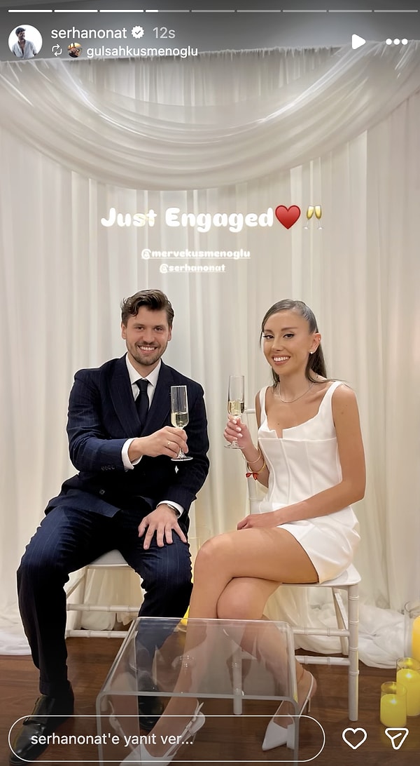 Serhan Onat, Survivor'a gitmeden önce, geçtiğimiz Nisan ayında evlilik teklifinde bulunduğu Merve Küsmenoğlu ile nişanlandı.