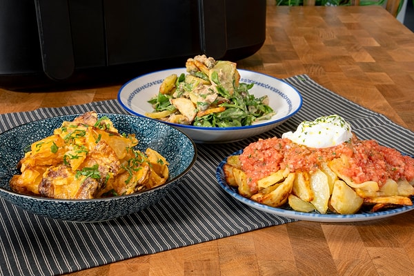 Yumurtalı Patates, Ton Balıklı Çıtır Patates Salatası ve Salsa Soslu Çıtır Patates Nasıl Yapılır?