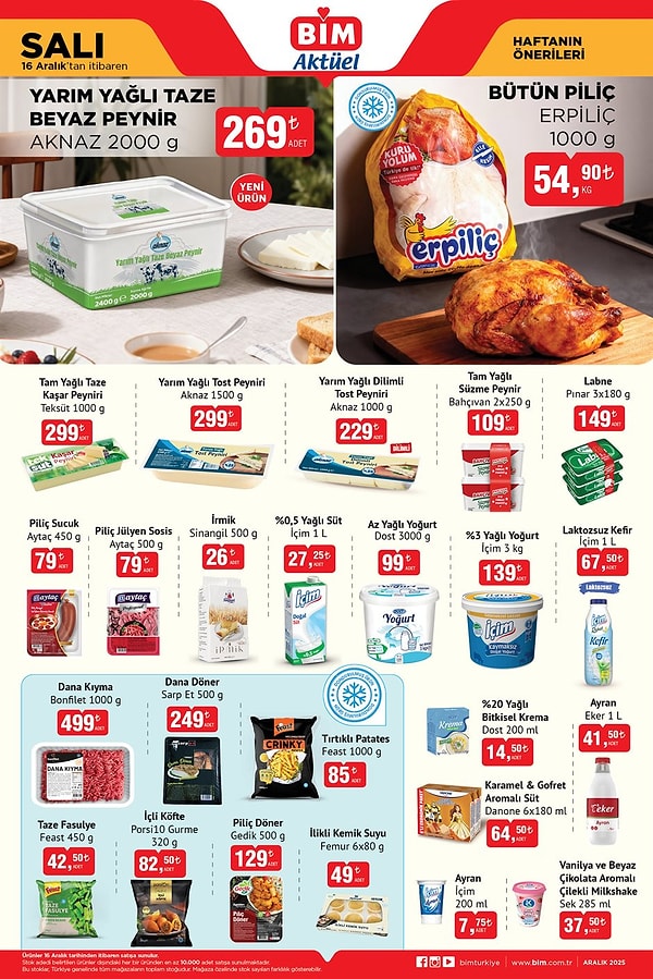 Aknaz Yarım Yağlı Taze Beyaz Peynir 269 TL