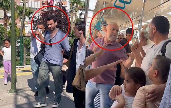 Marmaray’da yaşanan kavga.