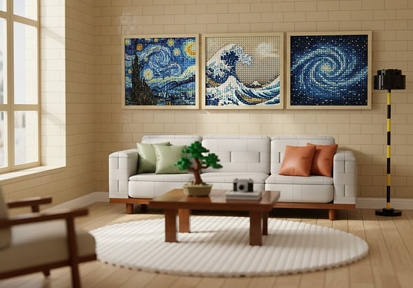 Evine doğallık ve minimalizmle dekore ederken, sanat ve el sanatlarına da yer vermek istersen, LEGO'nun sanat ve el sanatları koleksiyonu harika bir seçenek!