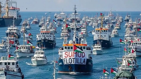 Küresel Sumud Filosu Gazze ablukasını delmek için yola çıktı.