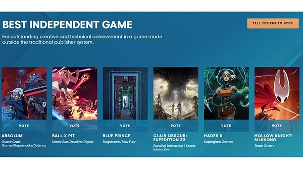 En İyi Bağımsız Oyun (Best Independent Game)