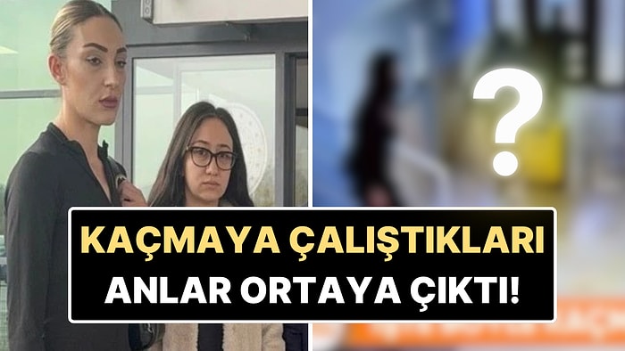 Yurt Dışına Kaçacakları İddia Edilen Güllü'nün Kızı Tuğyan ve Sultan Nur Ulu'nun Valizleriyle Kaçtığı Anlar