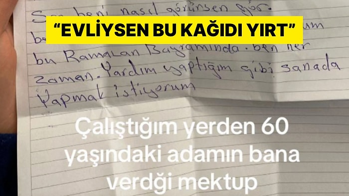 Bir Kadının 60 Yaşındaki İş Arkadaşından Aldığı Mektup Sosyal Medyada Gündem Oldu