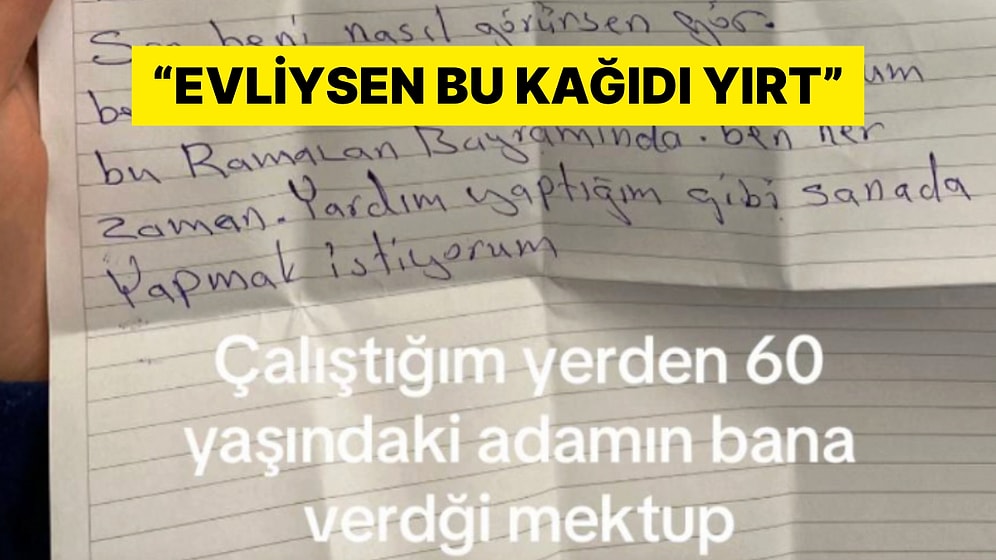 Bir Kadının 60 Yaşındaki İş Arkadaşından Aldığı Mektup Sosyal Medyada Gündem Oldu