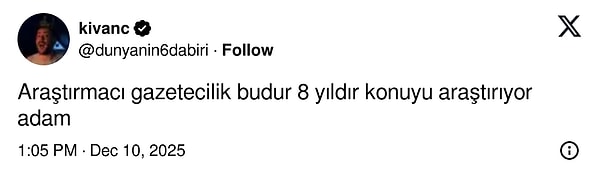 Bazı kullanıcılar bunu "araştırmacı" gazetecilik üzerinden değerlendirdi.