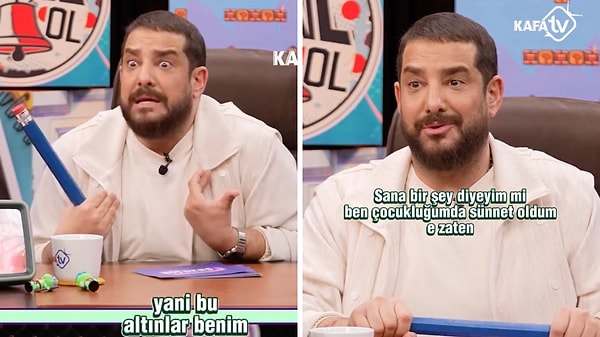 Enis Arıkan, bu sefer aynı programdan bir başka kesitle; sünneti ve sünnet altınlarıyla ilgili itiraflarıyla gündeme oturdu.