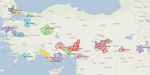 İl olması beklenen ilçelerin sınırları da çizildi!