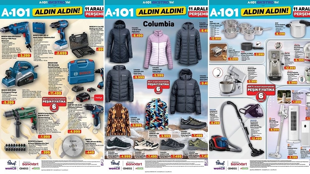 A101'e Columbia Mont Çeşitleri Geliyor! 11 Aralık 2025 İnternete Özel Aldın Aldın Kataloğu