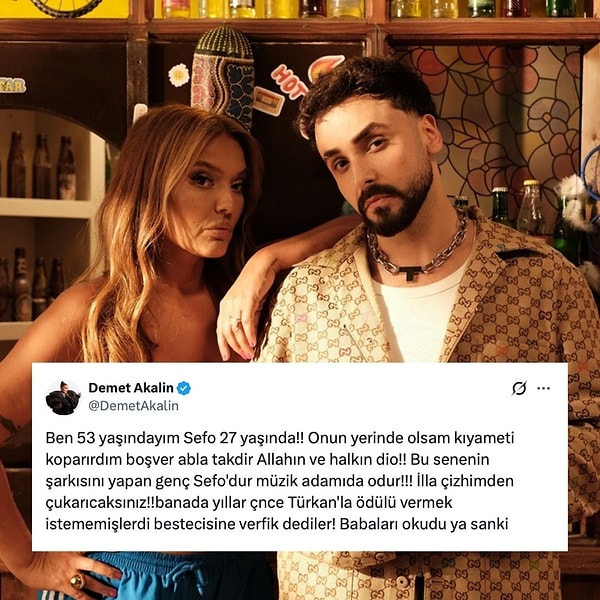 Geçtiğimiz günlerde Spotify'ın en çok dinlenen sanatçısı ve şarkısının sahibi çıkan Blok3'e laf atan Demet Akalın, bu sefer de Çakal'a çıkıştı.