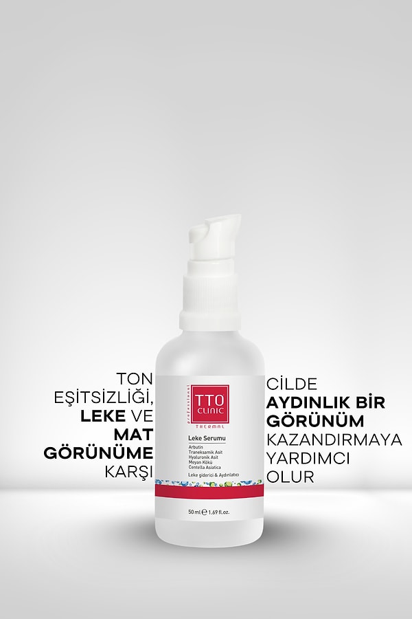 9. Ton Eşitleyici, Nemlendirici ve Aydınlatıcı Etki: TTO Clinic Leke Karşıtı Serum