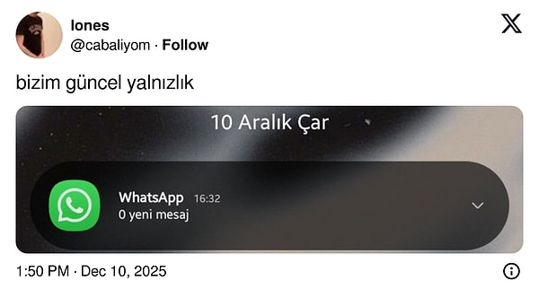 Şu bildirimi bile alamayanlar var.