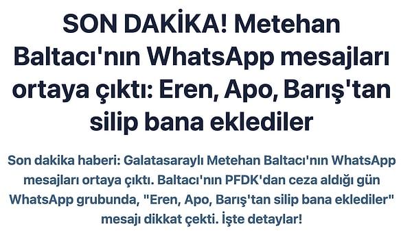 Suç duyurusunda bulunulan haber neydi?