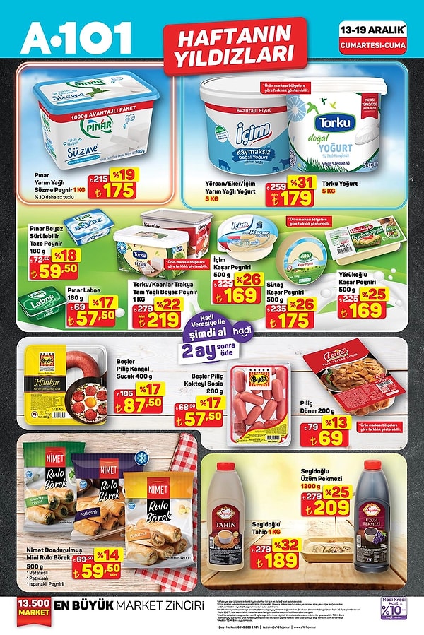 Pınar Yarım Yağlı Süzme Peynir 1 Kg 175 TL