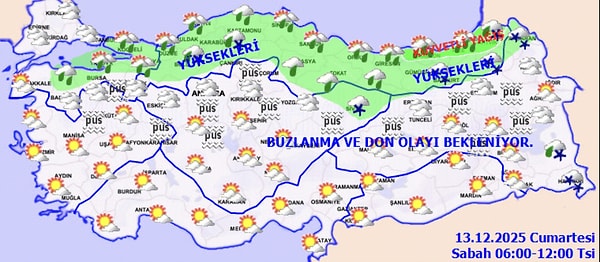 13 Aralık Hava Durumu: Bugün Hava Nasıl?