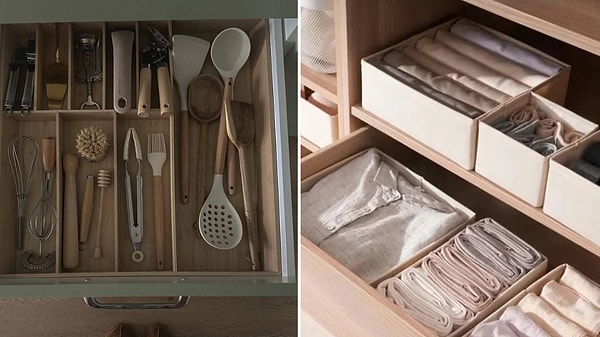 9. Çekmeceleri bölmek, hayatı kolaylaştırmak demek.
