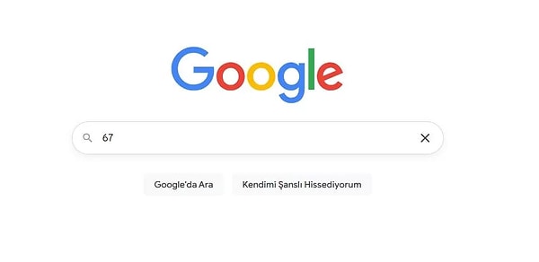 Google'a 67 yazdıktan sonra ekranın sallanması sosyal medyada hayli konuşuldu.