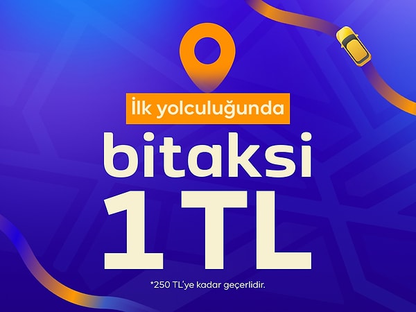 Bitaksi’de ilk yolculuğun sadece 1 TL.