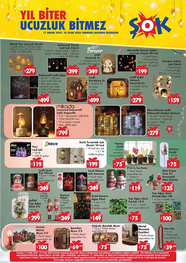 Metal Top Led Işık Zinciri 279 TL