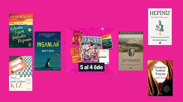 Çok satanlardan zamansız klasiklere, çocuk kitaplarından kişisel gelişim ve araştırma kitaplarına kadar birçok seçili kitapta 5 al 4 öde fırsatı başladı.