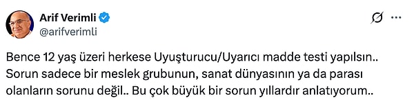 Son günlerde özellikle tanınmış kişilerle de gündeme gelen uyuşturucu madde kullanımı hakkında farklı bir yorum geldi.