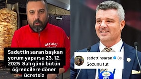 Sadettin Saran Tek Bir Yorumuyla Öğrencilere Ücretsiz Döner Dağıttırdı