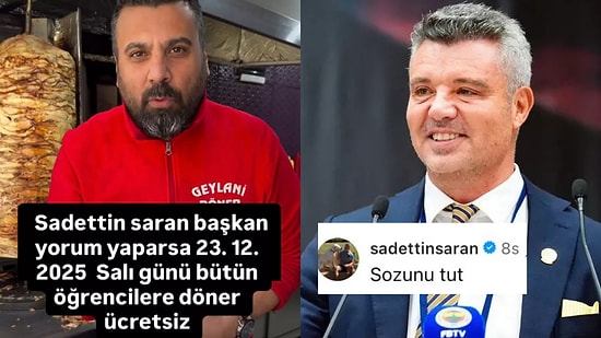 Sadettin Saran Tek Bir Yorumuyla Öğrencilere Ücretsiz Döner Dağıttırdı