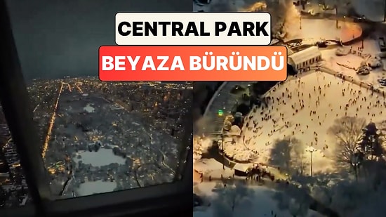 New Yok Beyaza Büründü: Karla Kaplanan Central Park'ın Görüntüsü Sosyal Medyada Beğeni Topladı