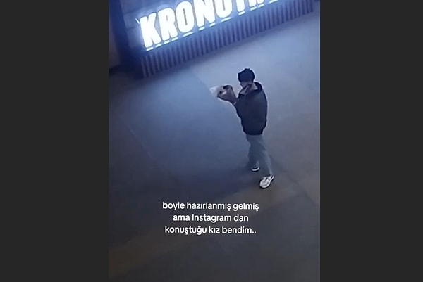 He went with a flower...