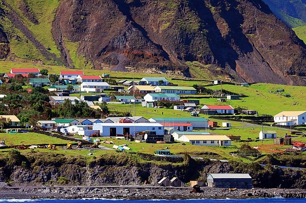 Reaching Tristan da Cunha is only possible through a sea voyage that spans six days.